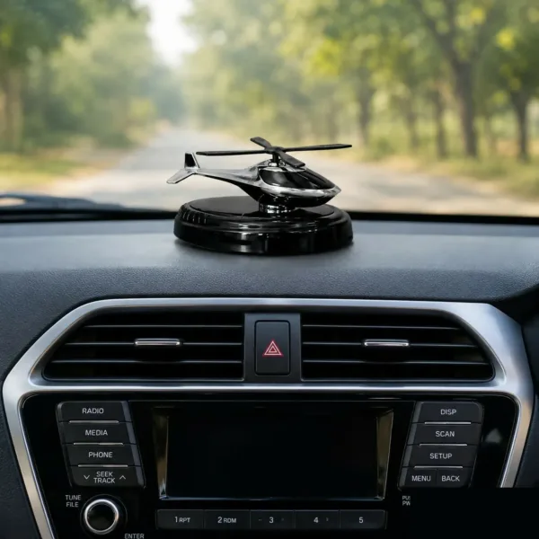 Solar Powered Helicopter Car Dashboard Air Freshener – Rotates in Sunlight