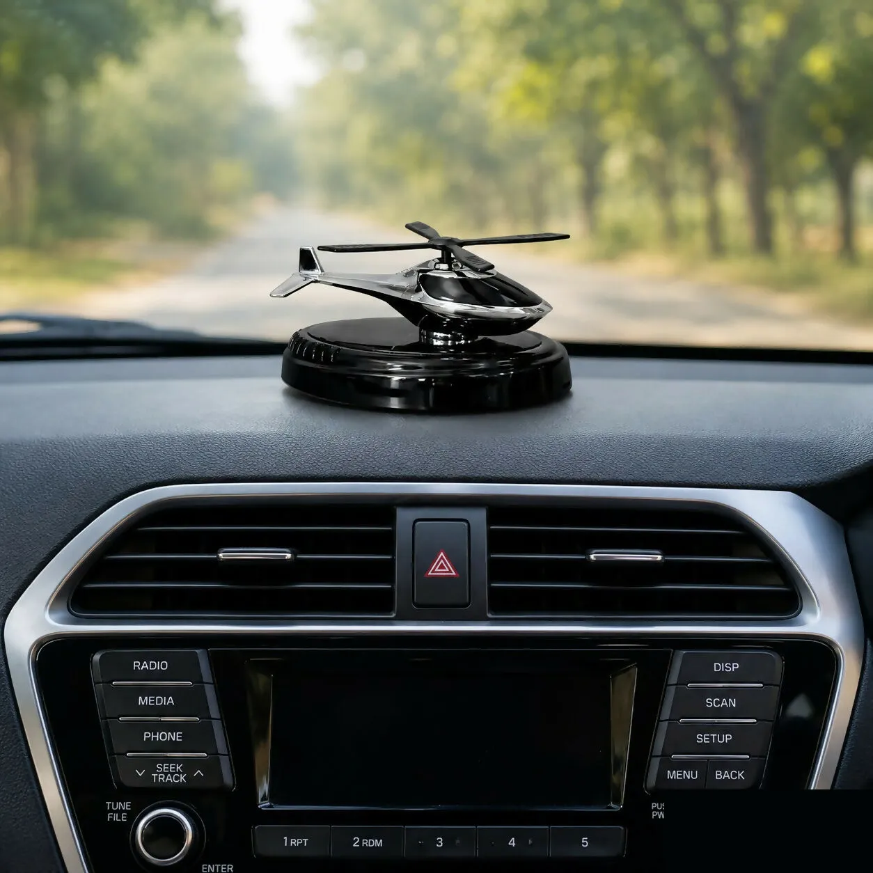 Premium Solar Powered Helicopter Car Dashboard Air Freshener – Rotates in Sunlight - Buy Online at Alikart