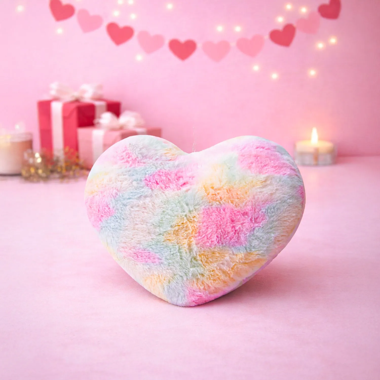 Premium Large Rainbow Heart Cushion - Buy Online at Alikart