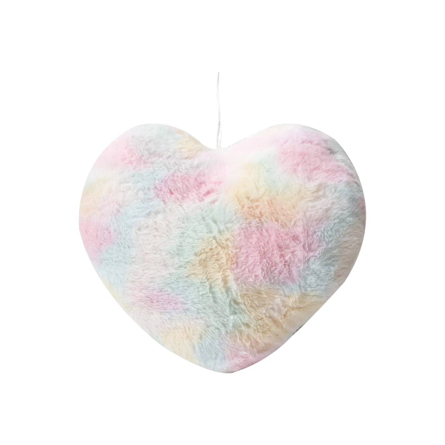 Large Rainbow Heart Cushion - Detailed Feature View 2