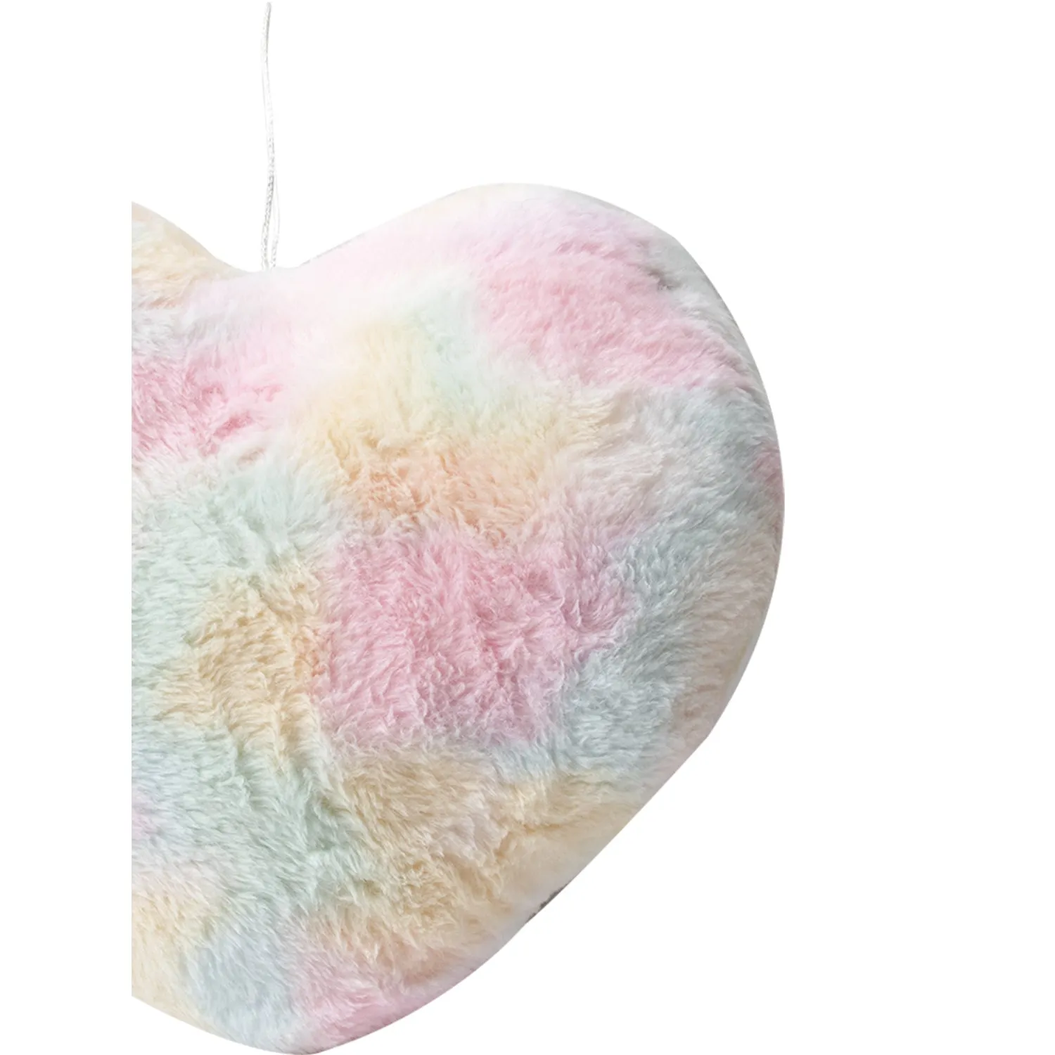 Large Rainbow Heart Cushion - Detailed Feature View 5