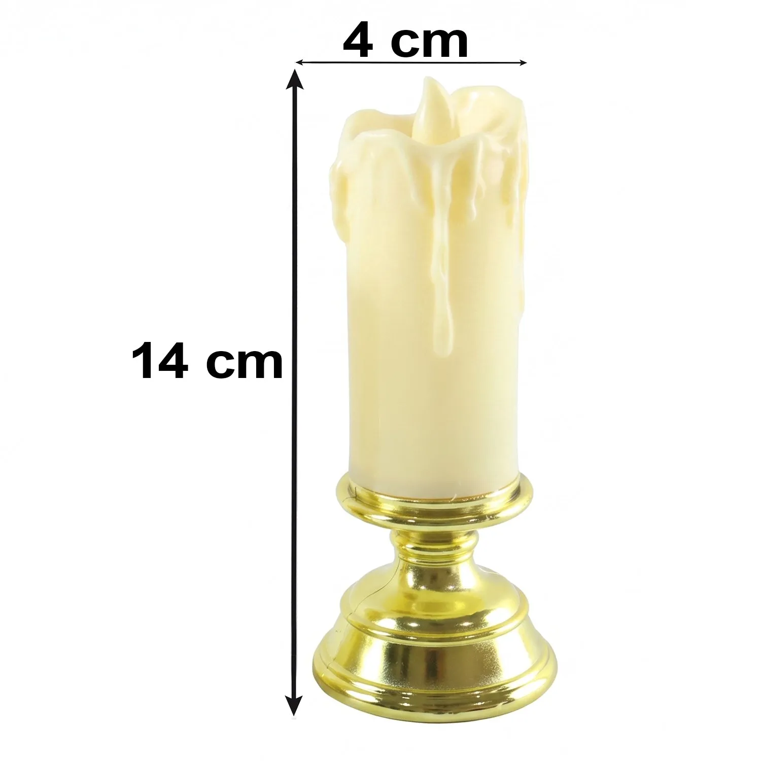 Plastic Flameless LED Candle Set with Pedestal Stand for Decoration (3 Pc) - Detailed Feature View 5