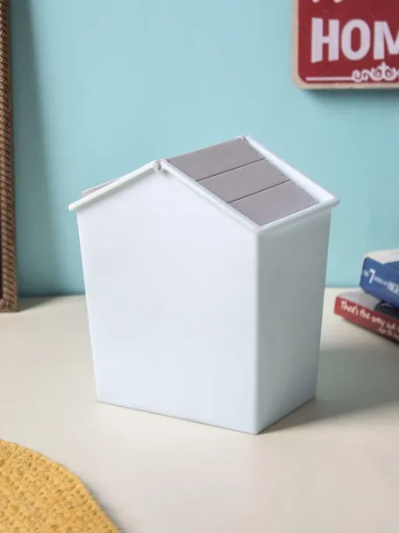 Lightblue Plastic Swing Dustbin