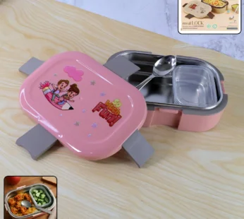 Kids Lunch Box – Stainless Steel Tray & Leak-Proof Snack Pot