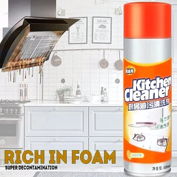Premium Kitchen Oil & Grease Stain Remover Spray – 500ml Chimney & Bubble Cleaner, All-Purpose Foam Degreaser (Pack of 1) - Buy Online at Alikart