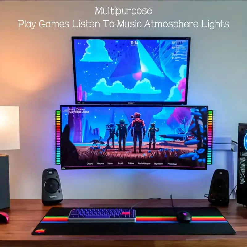 RGB Sound Reactive Music Level Light – LED Audio Spectrum Bar for Room & Desktop Decor - Detailed Feature View 2