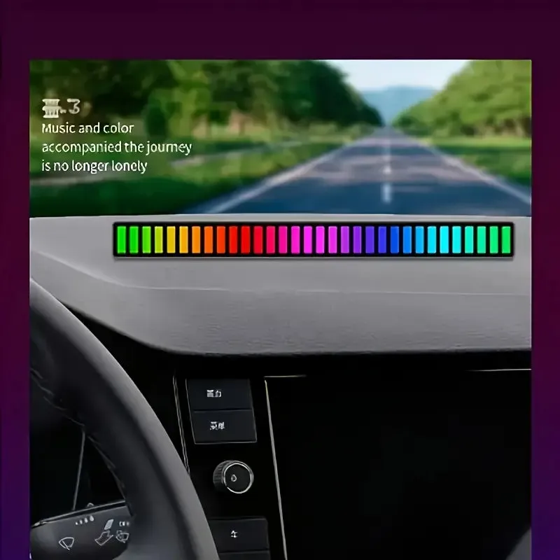 RGB Sound Reactive Music Level Light – LED Audio Spectrum Bar for Room & Desktop Decor - Detailed Feature View 3