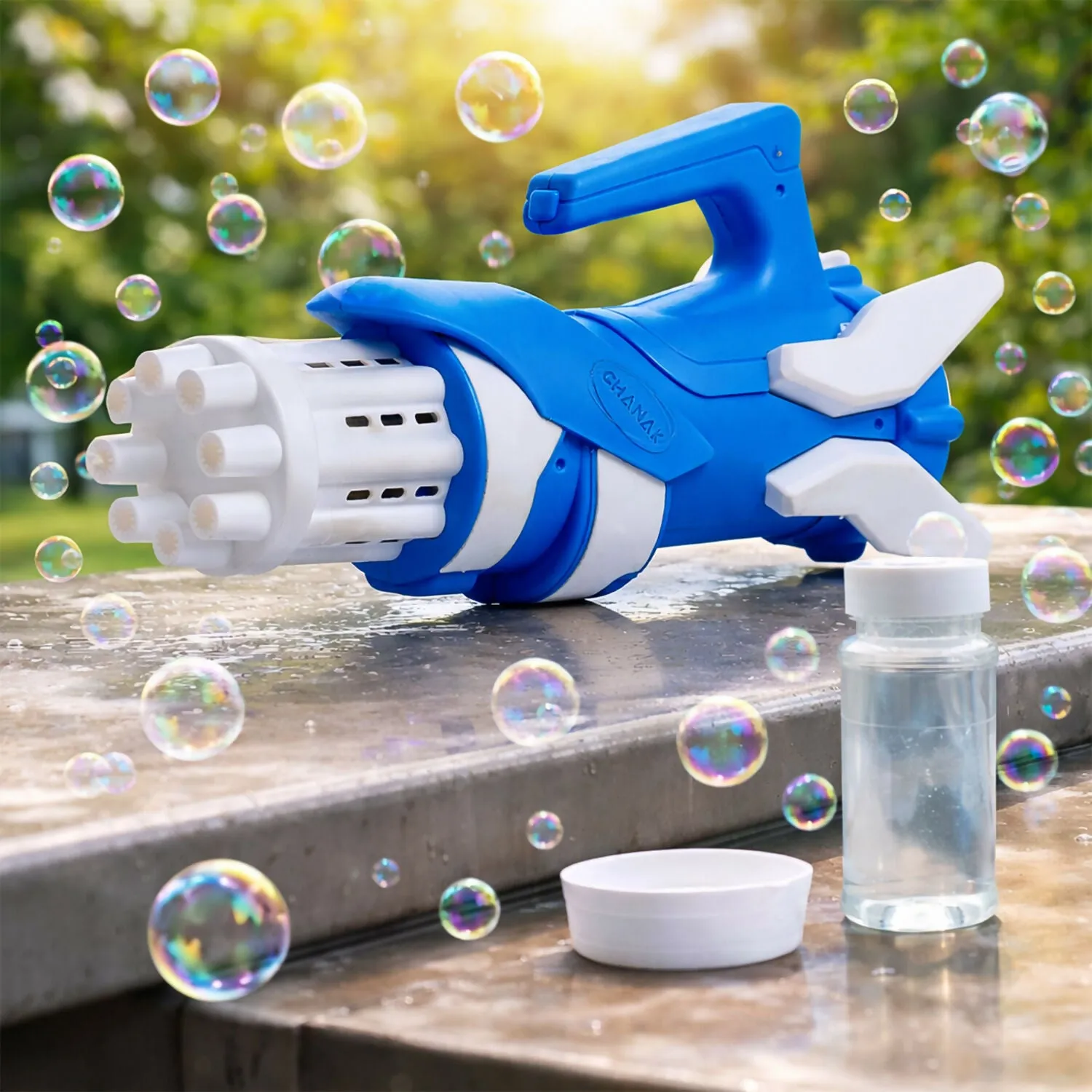 Gatling Bubble Gun for Kids – 8-Hole Bubble Toy | Aditi