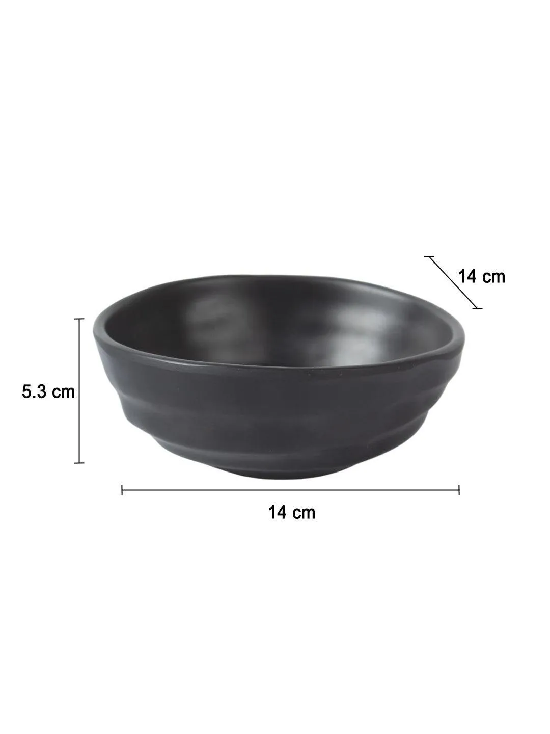 Melamine Black Round Serving Bowl (Set of 2) - Detailed Feature View 10