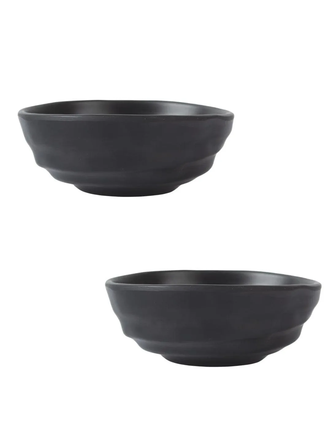 Melamine Black Round Serving Bowl (Set of 2) - Detailed Feature View 5