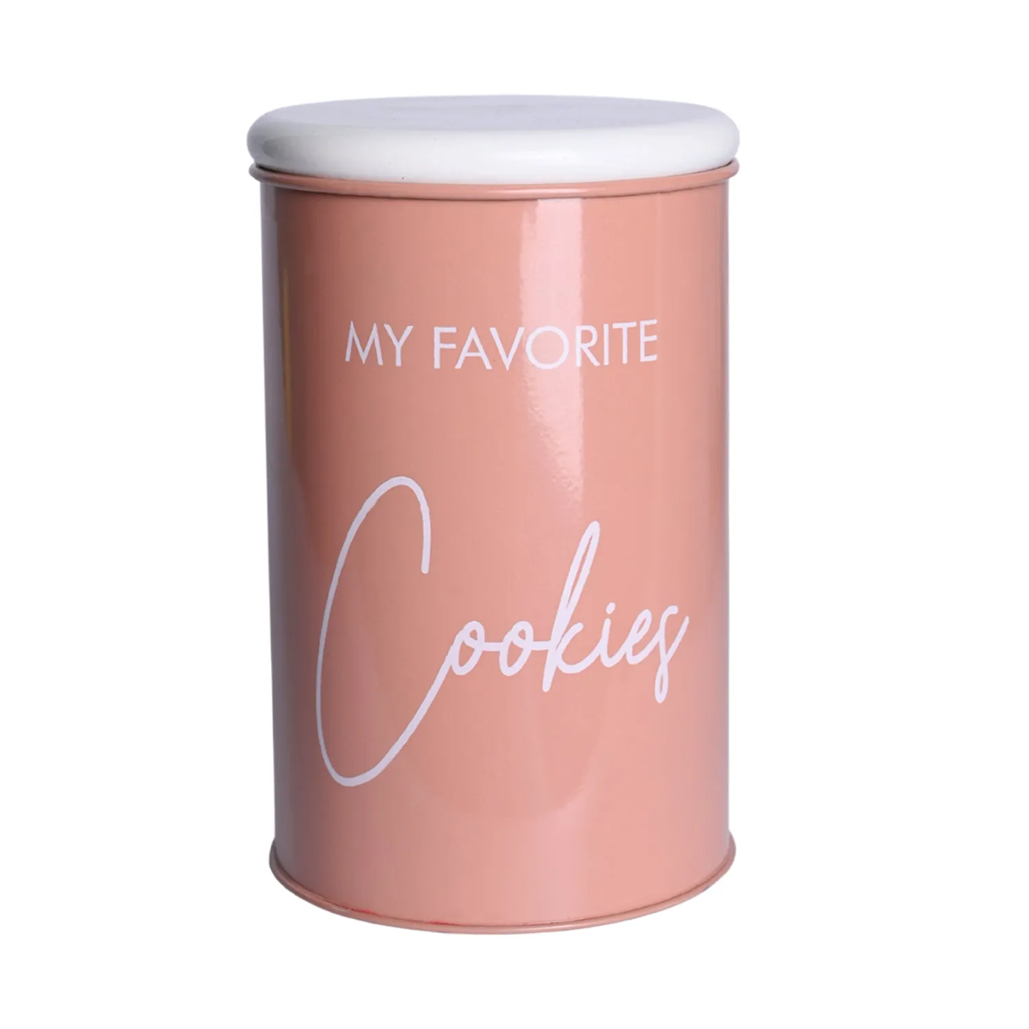 Metal Cookies Jar - Brown, 900 Ml - Detailed Feature View 1