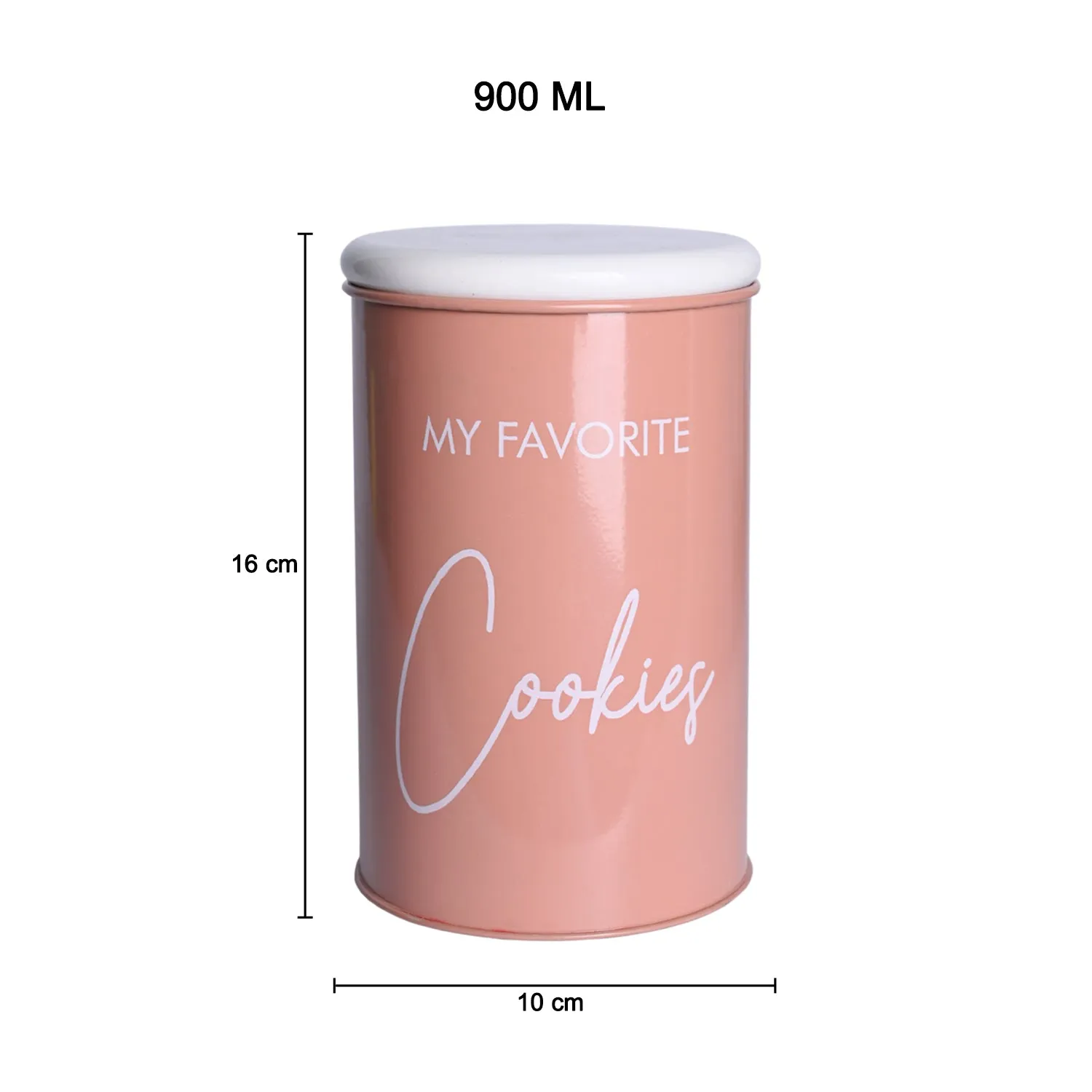 Metal Cookies Jar - Brown, 900 Ml - Detailed Feature View 5