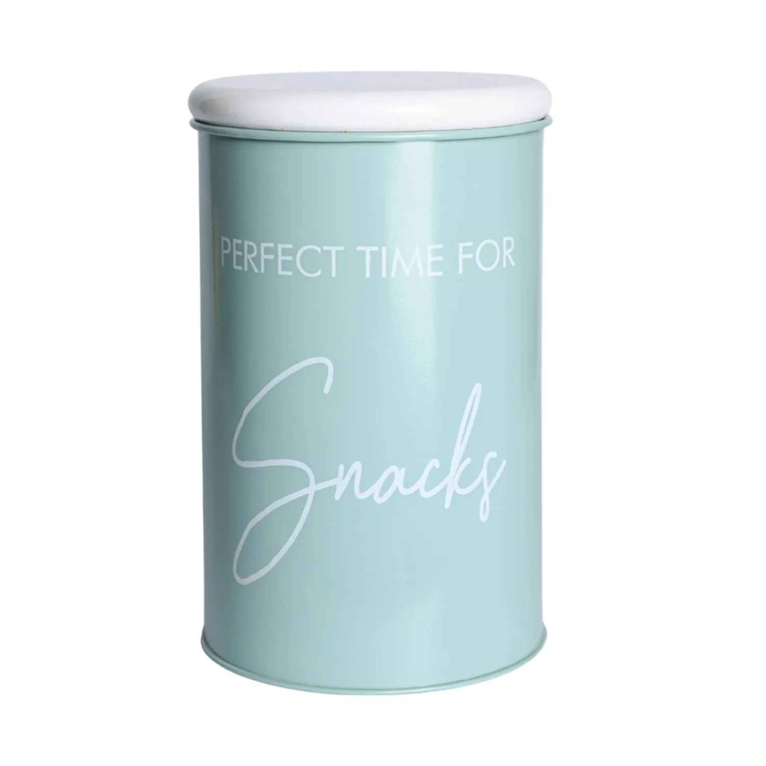 Metal Snacks Storage Jar - Light Green, 900 Ml - Detailed Feature View 1
