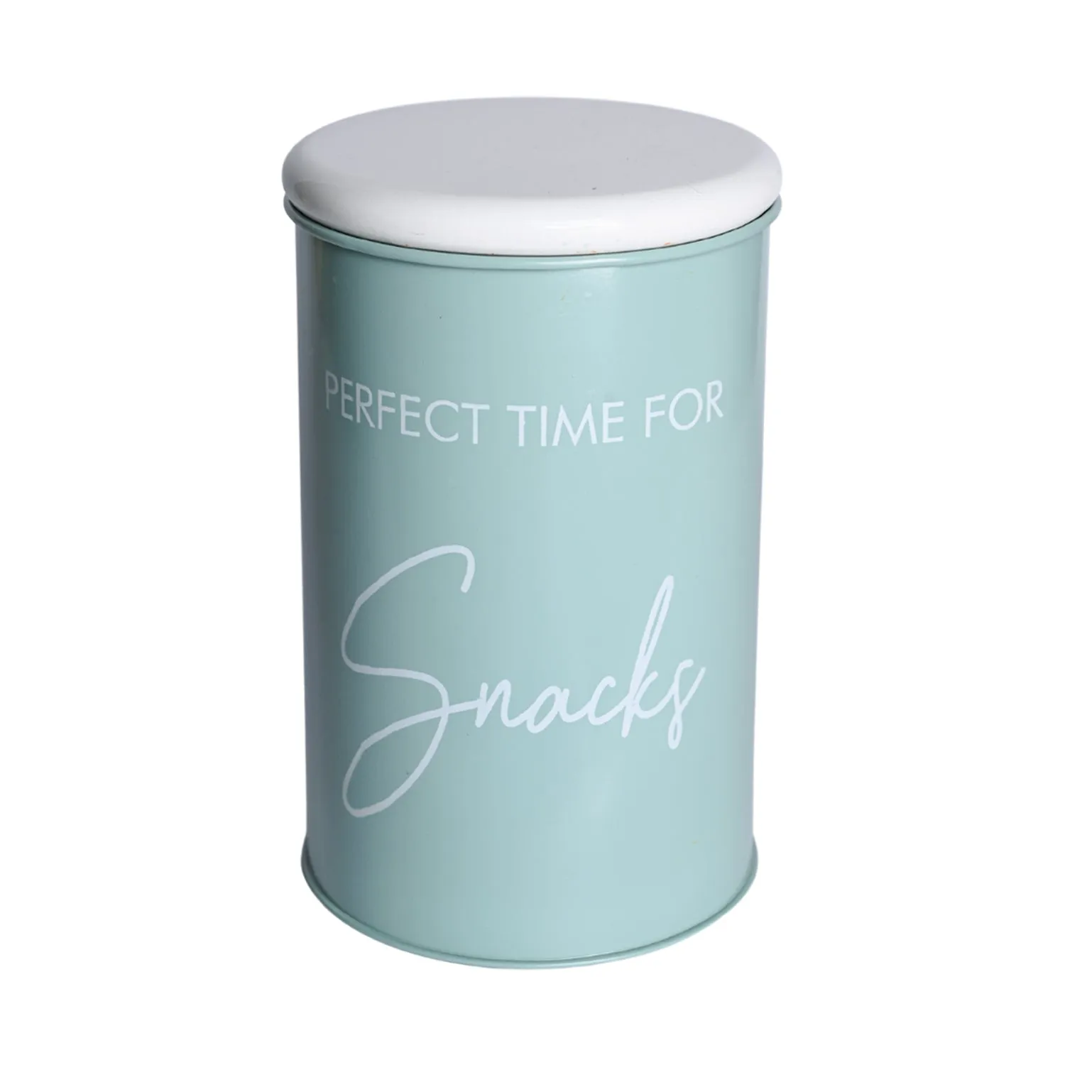 Metal Snacks Storage Jar - Light Green, 900 Ml - Detailed Feature View 2