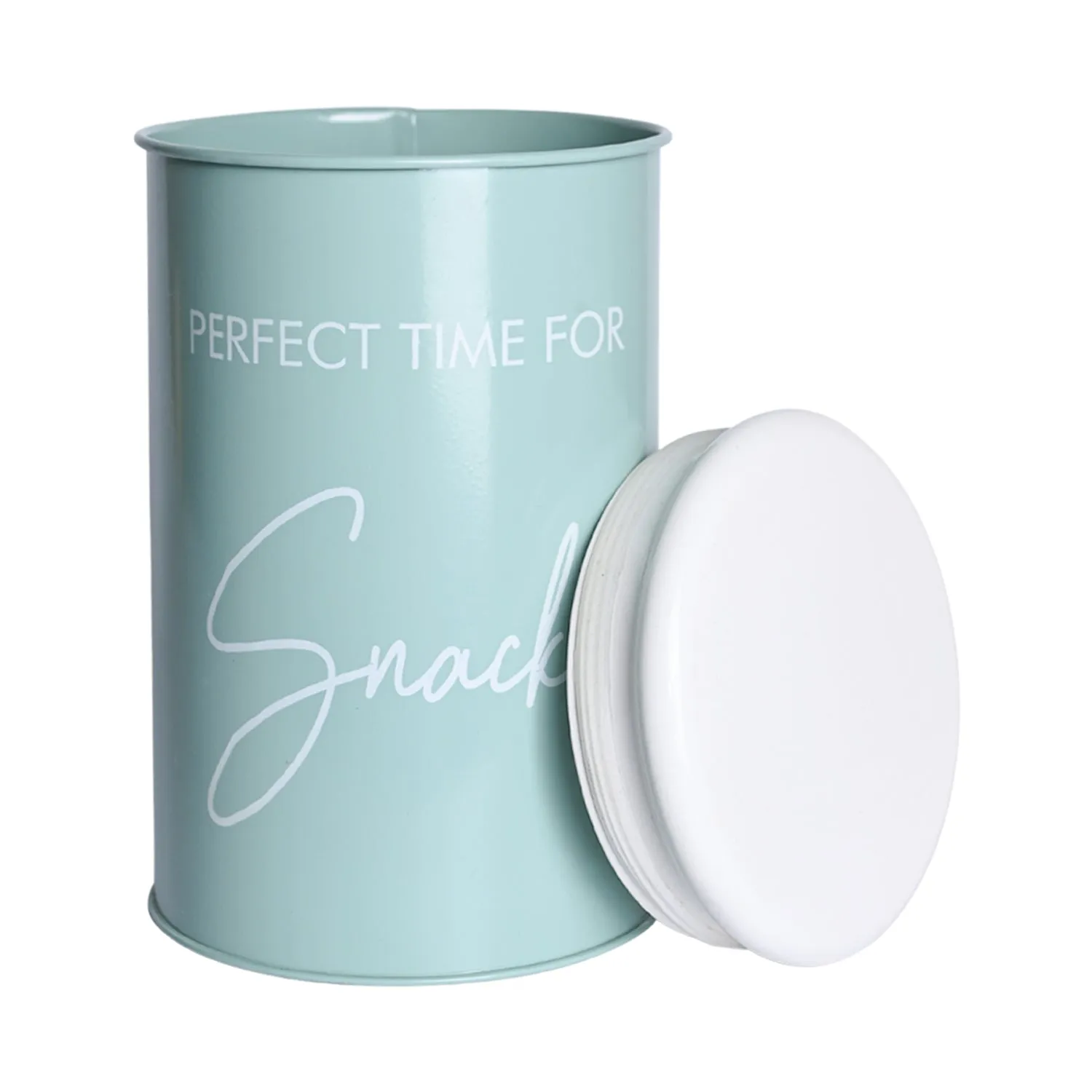Metal Snacks Storage Jar - Light Green, 900 Ml - Detailed Feature View 4