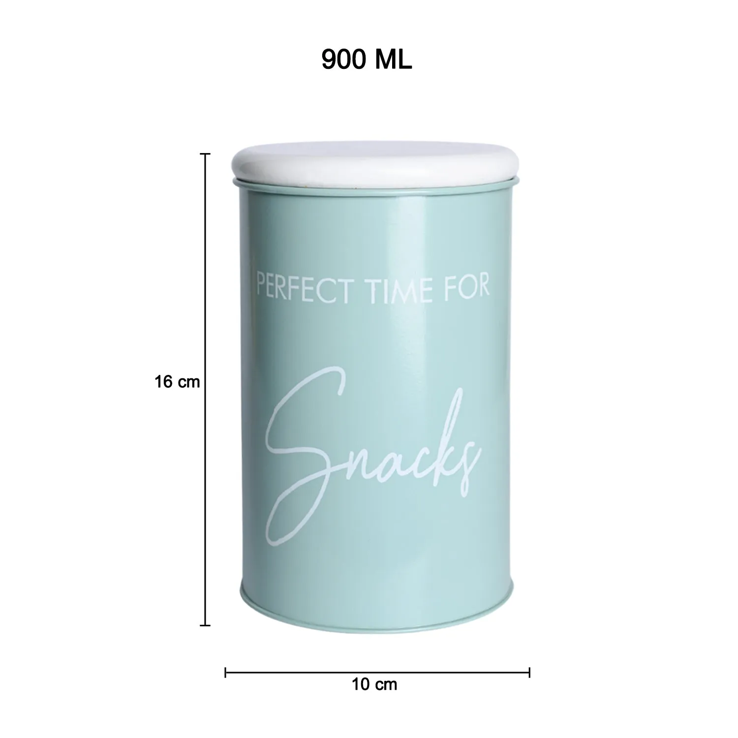 Metal Snacks Storage Jar - Light Green, 900 Ml - Detailed Feature View 5