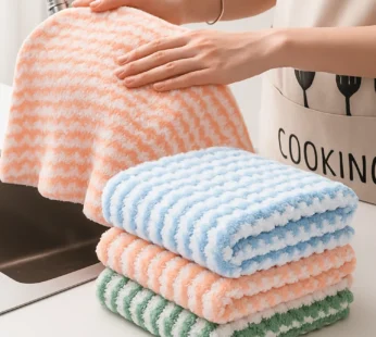 Microfiber Hand Towel – Ultra Soft, Quick Drying & Water Absorbent | Multipurpose Towel for Bathroom, Kitchen, Gym, Sports & Hotel Use (Random color-Pack of 1)