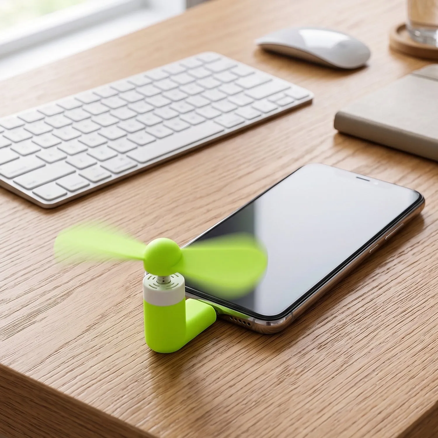 Mini USB Fan Portable Mobile Phone Plug In Cooling Fan Soft Blades (1 Pc) - Detailed Feature View 2