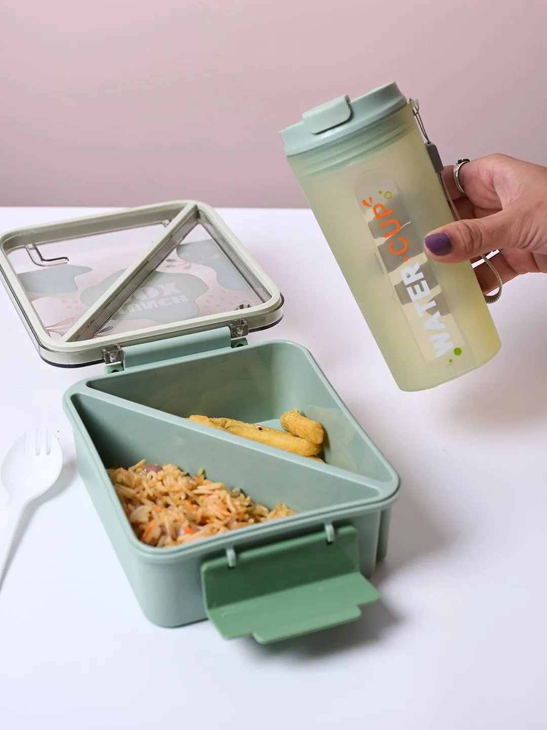 Mint Green Lunch Box Set - Fresh and Invigorating - Detailed Feature View 1