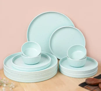 Minto Blue Sparkle Melamine Dinner Set – 12 Pcs