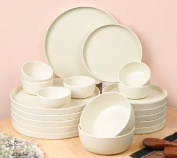 Minto Cream Sparkle Dinner Set