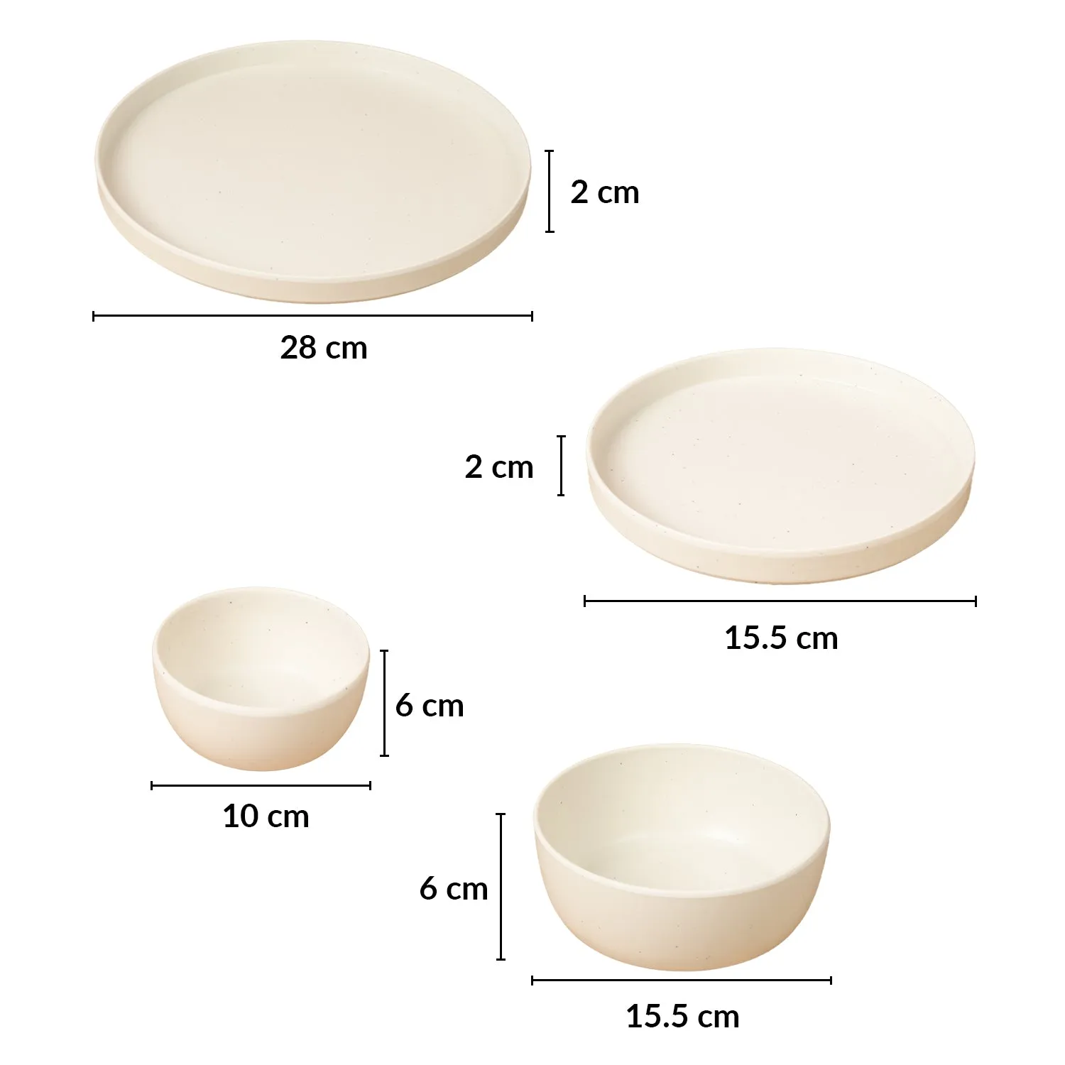 Minto Cream Sparkle Dinner Set - Detailed Feature View 5
