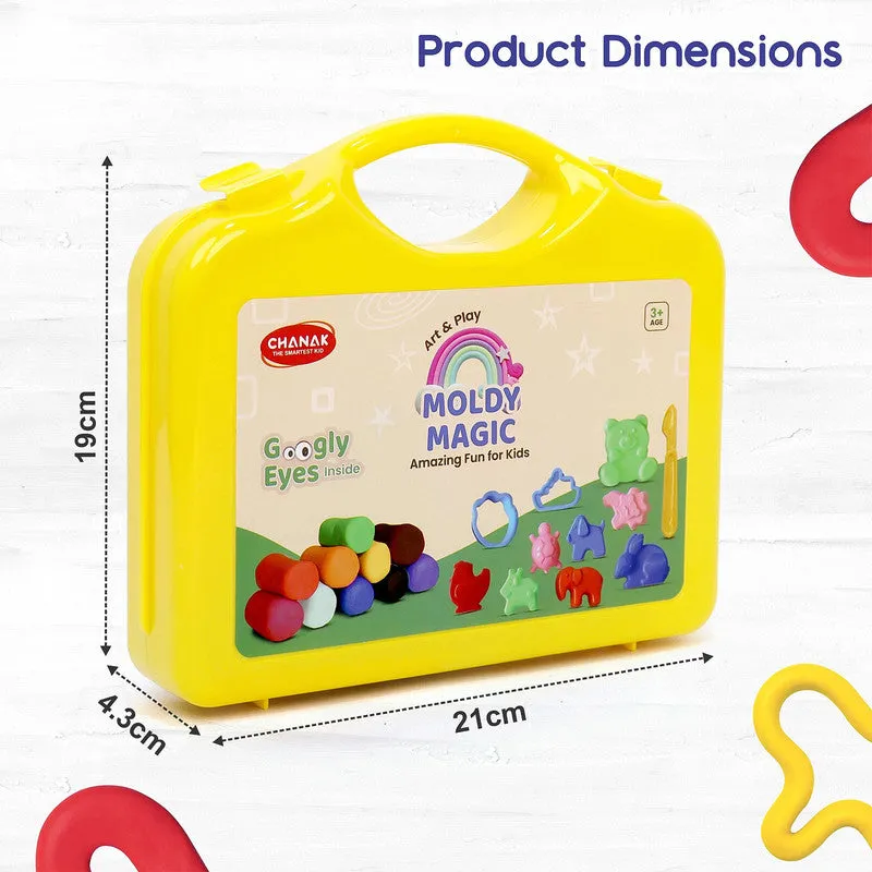 Play Dough Art Kit – 10 Colors with Animal Moulds & Carry Case - Detailed Feature View 5