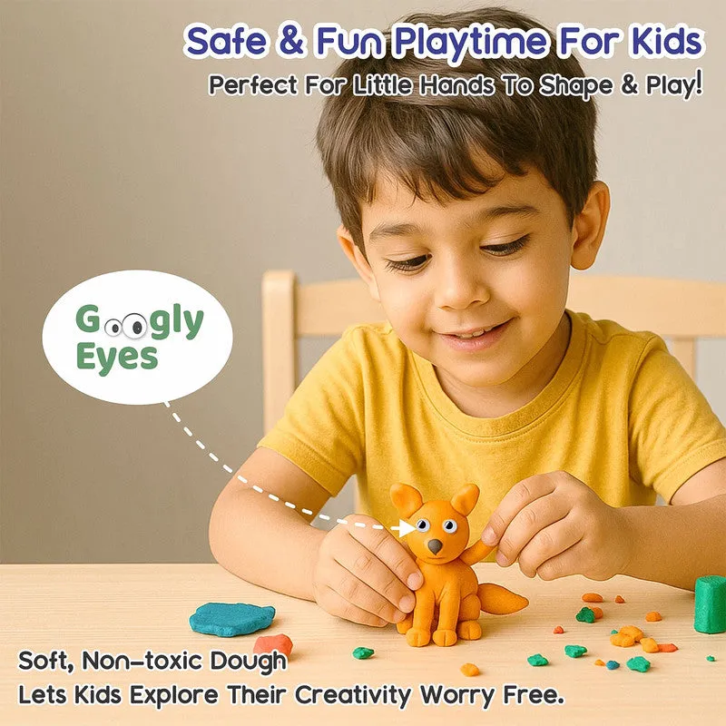 Play Dough Art Kit – 10 Colors with Animal Moulds & Carry Case - Detailed Feature View 6