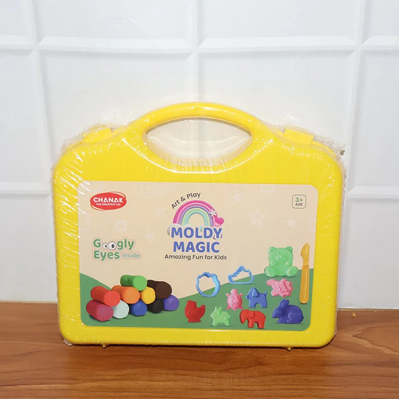 Play Dough Art Kit – 10 Colors with Animal Moulds & Carry Case - Detailed Feature View 4