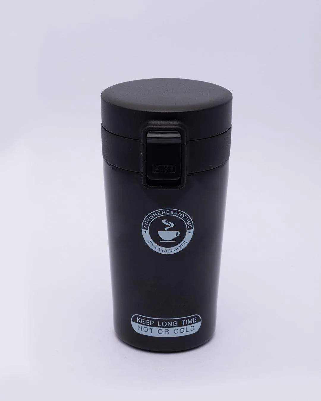 Mug, with Sipper Lid, Tea & Coffee Mug, Black, Stainless Steel, 330 mL - Detailed Feature View 6