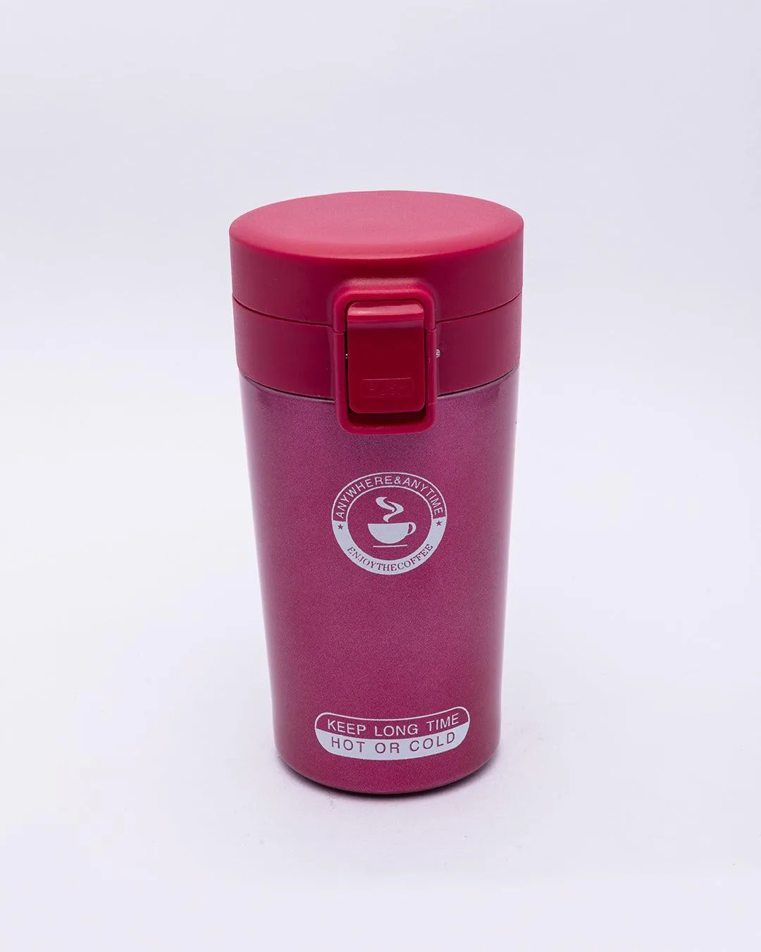 Mug, with Sipper Lid, Tea & Coffee Mug, Red, Stainless Steel, 330 mL - Detailed Feature View 6