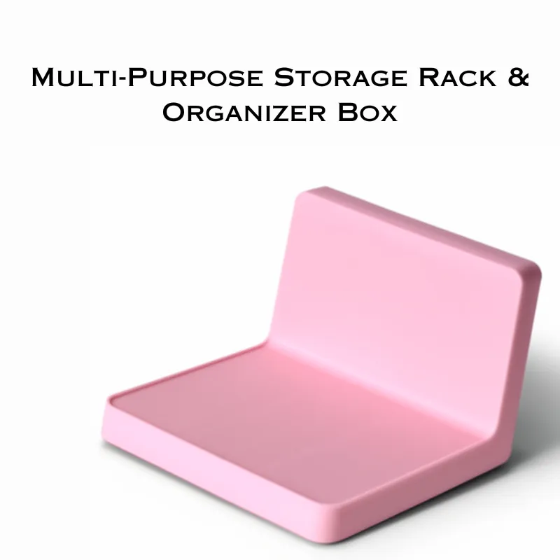 Multi-Purpose Storage Rack & Organizer Box – Household Supplies & Cleaning Storage | Cosmetic Organizer | Remote & Mobile Holder for Home, Kitchen, Living Room(Random Color-Pack of 1) - Detailed Feature View 1