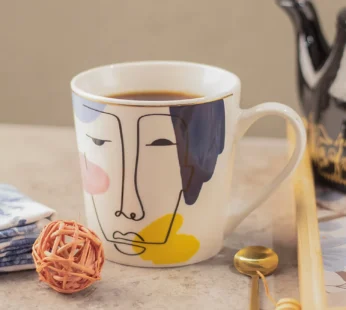 Multicolor Ceramic Coffee Mug 450 Ml – Face Sketch, Cups & Mugs