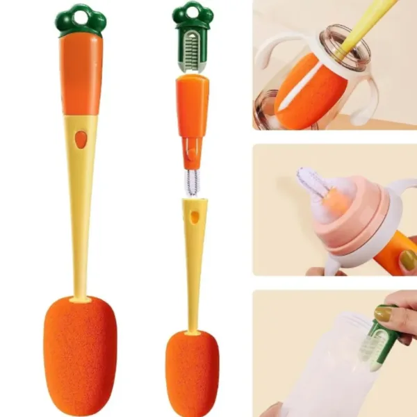 Multifunctional Cup & Bottle Cleaning Brush – Easy Scrub for Water Bottles, Cups, and Tumblers (Random color-Pack of 1)
