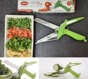 Multipurpose Clever Cutter, Food Scissors for Quick and Easy Cutting, Clever Cutter Kitchen Knife with Stainless Steel Blade (Pack of 1)