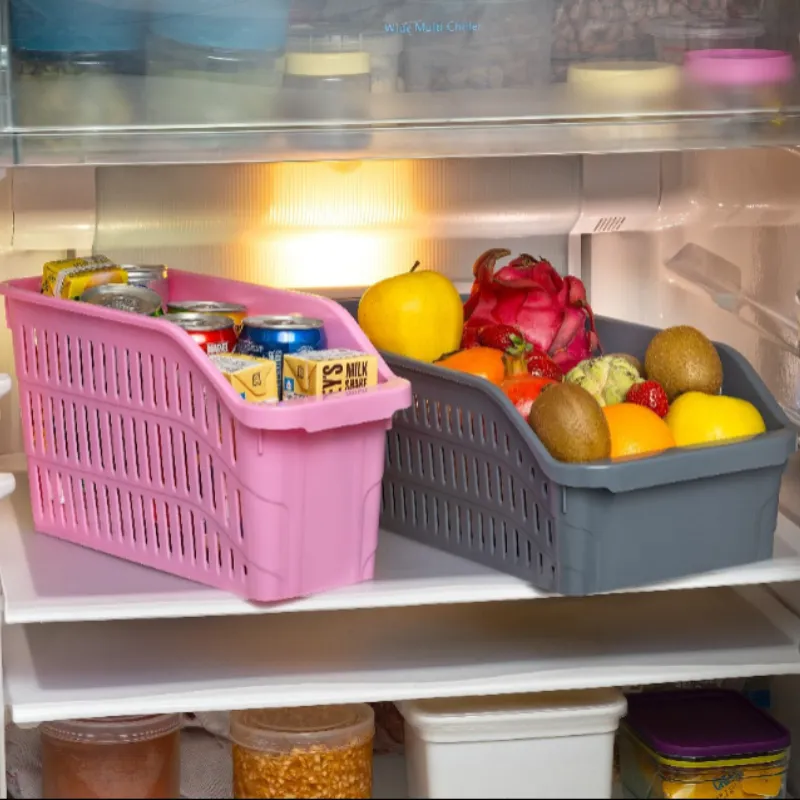 Multipurpose Storage Basket – Plastic Organizer Basket for Kitchen & Home Use (Random color-Pack of 3) - Detailed Feature View 2