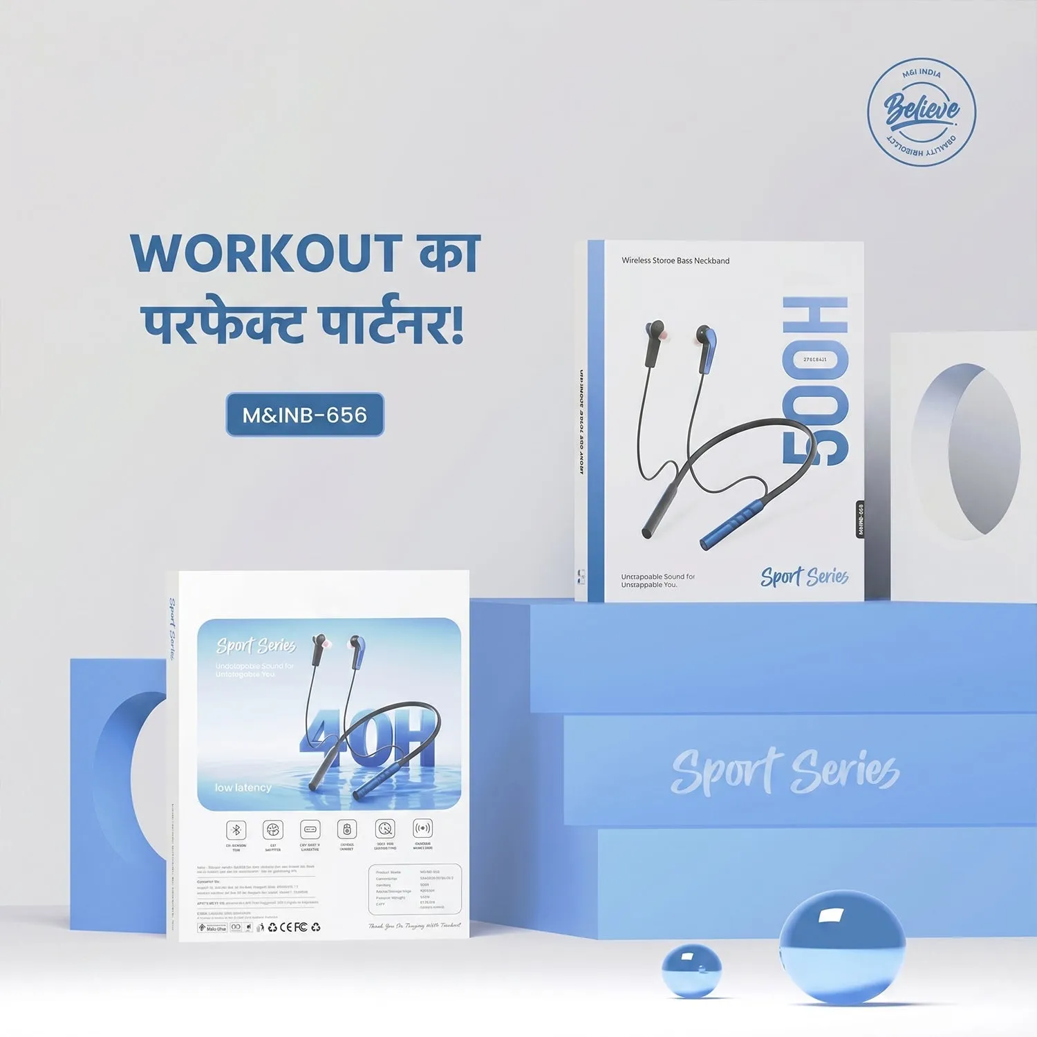 Premium Wireless Neckband Earphones – Deep Bass & 50H Battery Life - Buy Online at Alikart