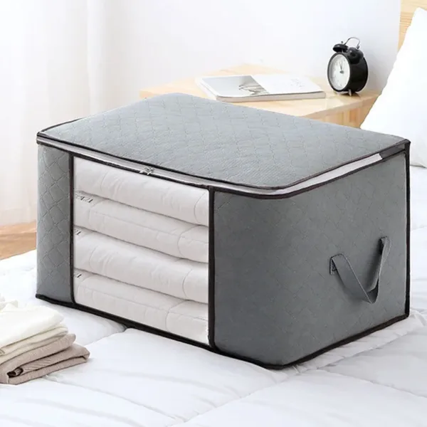 Horizontal Quilt Bag – Large Capacity Storage Organizer for Blankets, Clothes & Bedding (Pack of 1)