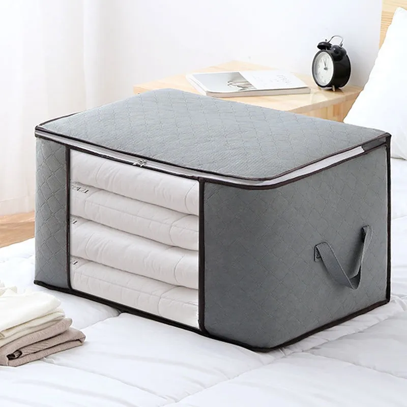 Premium Horizontal Quilt Bag – Large Capacity Storage Organizer for Blankets, Clothes & Bedding (Pack of 1) - Buy Online at Alikart