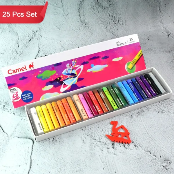 Camel Oil Pastels – Set of 25 Vibrant Shades for Artists