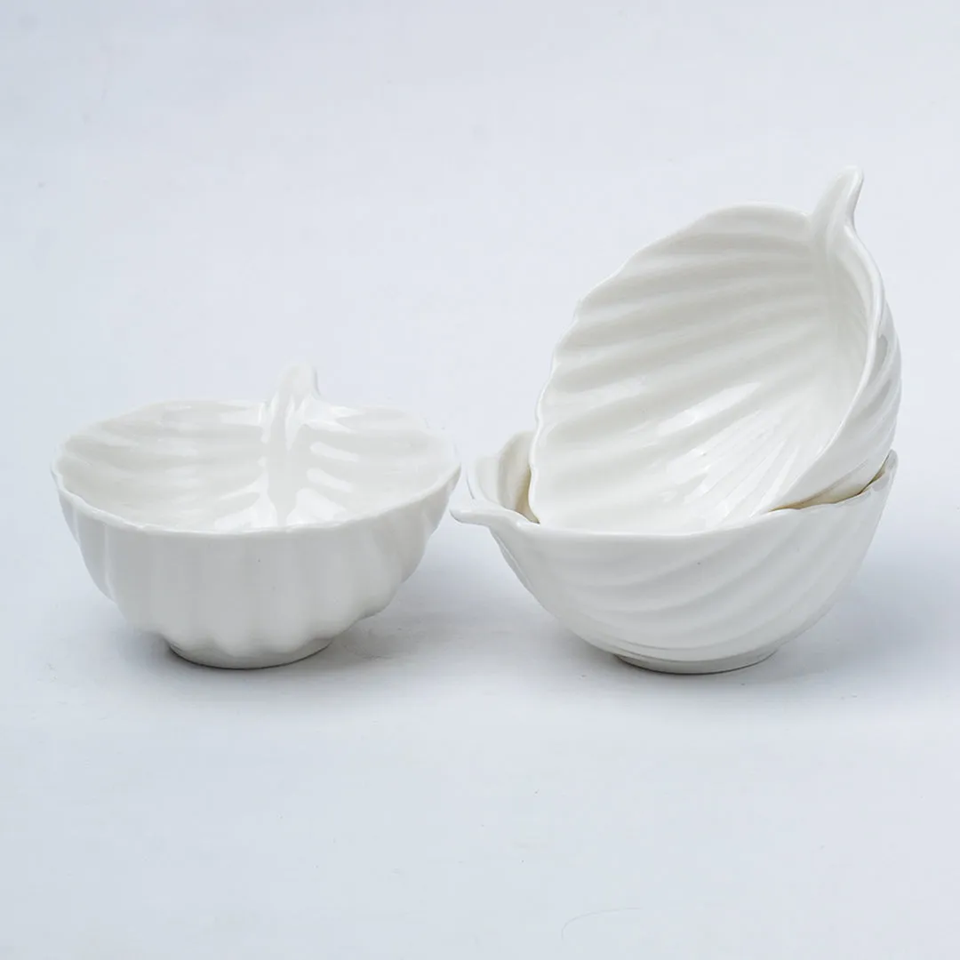 Off White Ceramic Dish - Pack Of 3, Plain - Detailed Feature View 3