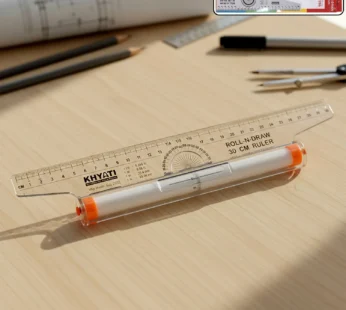 Precision Ruler 30cm – Smooth Drawing with Rolling Guide