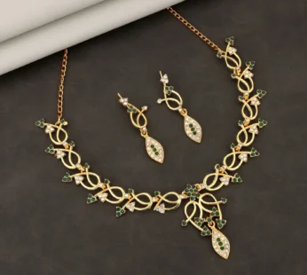 Gold-Toned Floral Necklace Set – Elegant Evening Wear Jewellery
