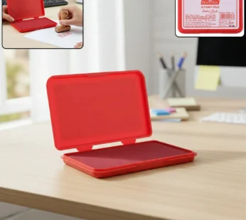 Red Stamp Pad – Long-Lasting Feather Touch Ink for Clear Impressions