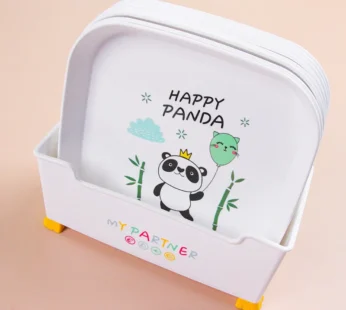 Animal Square Food Plate with Stand – 8 Pc Set of Decorative Ceramic Dining Plates