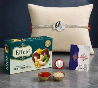Peacock Rakhi for Brother with Chocolate 32gm – Rakshabandhan Gift Set, Pack of 5