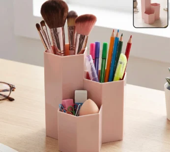 Plastic Multi Compartment Desktop Organizer Box for Pen and Stationery (1 Pc)