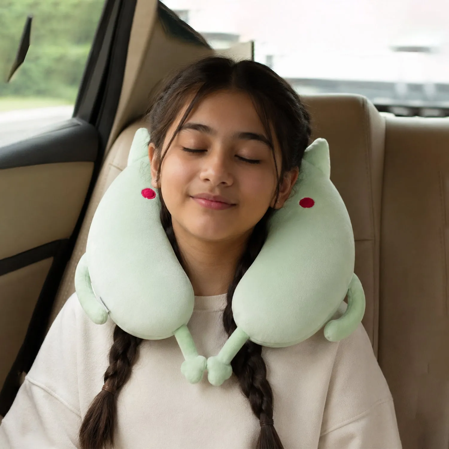 Mix Design Travel Neck Pillow U Shape Soft Head Support Cushion (1 Pc) - Detailed Feature View 2