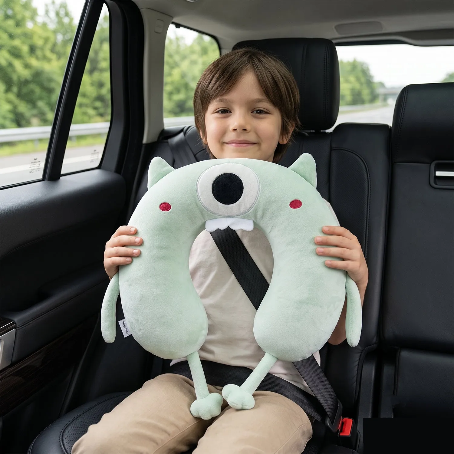 Mix Design Travel Neck Pillow U Shape Soft Head Support Cushion (1 Pc) - Detailed Feature View 3