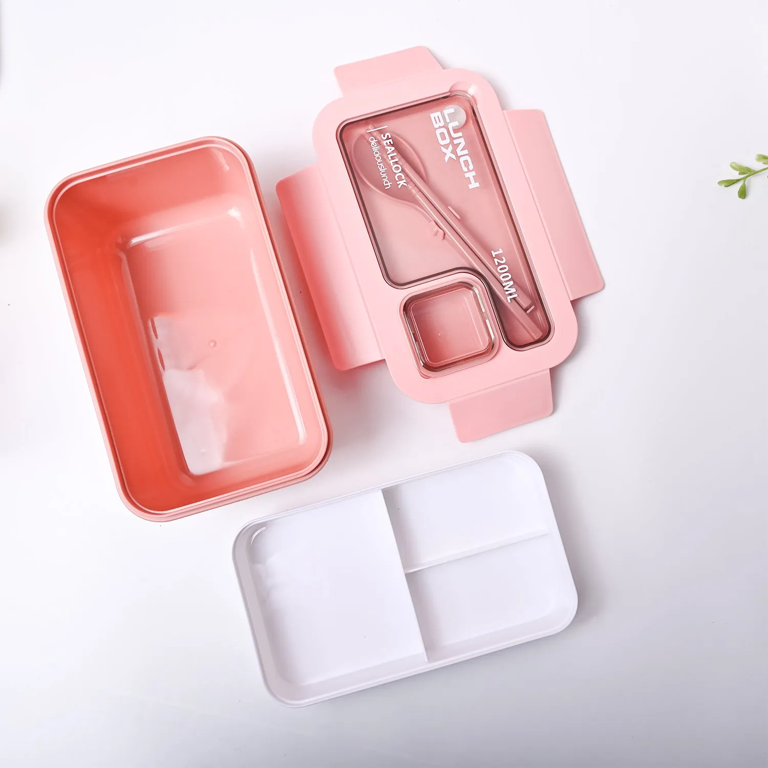 Pink Lunch Box Set (1200ml + 40ml) - Detailed Feature View 4